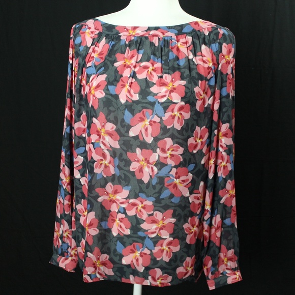 Loft | Floral Blouse | Sz M - Picture 1 of 15